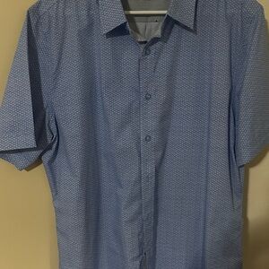 Men's Blue Patterned Shirt